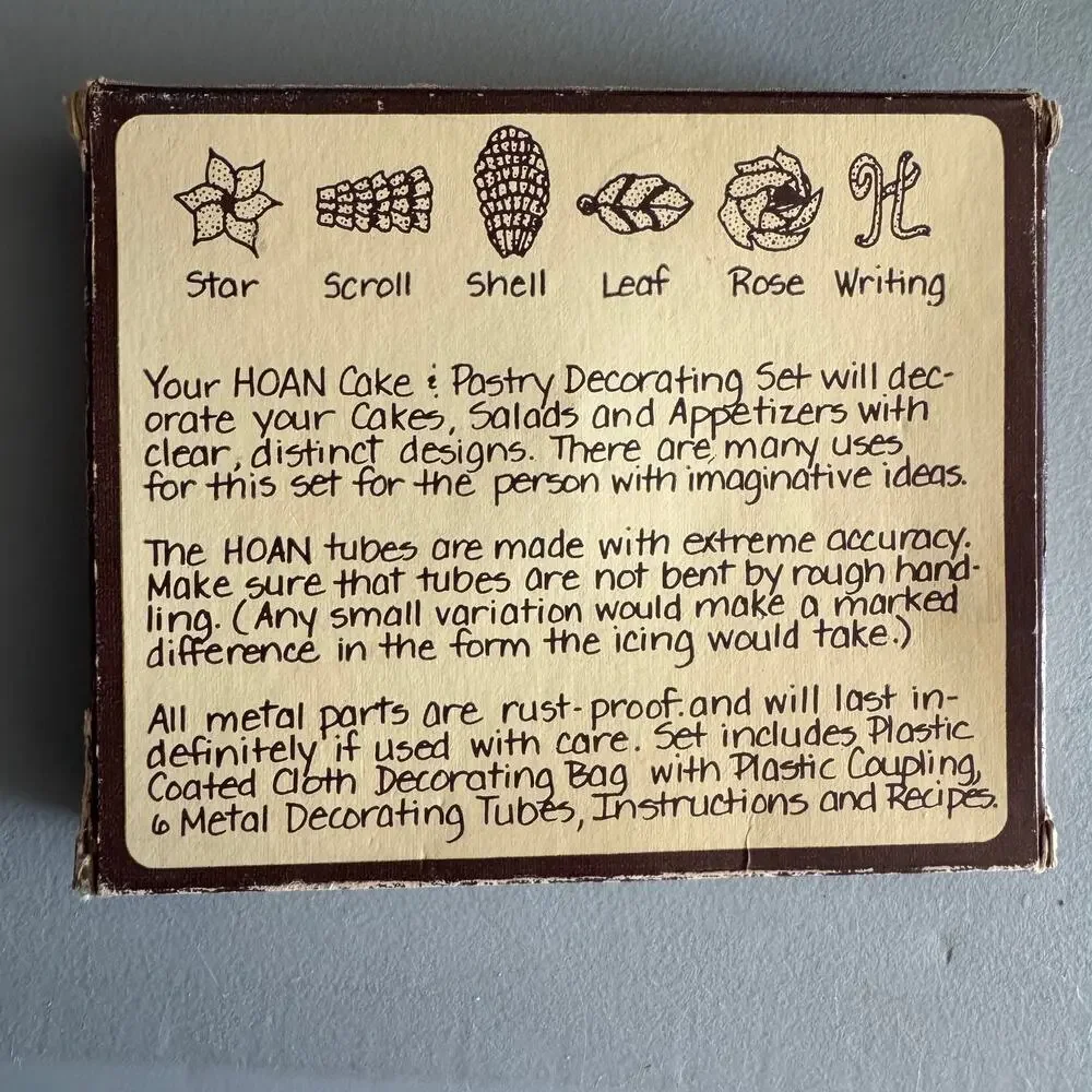 Hoan Cake & Pastry Vintage NEW Decorating Set Creating Fancy Cakes